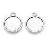 Tibetan Style Alloy Pendants Cabochon Settings PALLOY-N178-12AS-C-1