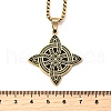 304 Stainless Steel Viking Knot Pendant Necklaces for Women NJEW-M105-10B-G-3