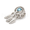 Rack Plating Alloy Rhinestone European Beads PALLOY-S189-39P-01-2