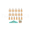 Wood Dog Pendant Locking Stitch Markers HJEW-NB00122-7