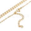 PVD Vacuum Plating 304 Stainless Steel Flat Round Pendant Necklaces NJEW-M187-02G-3
