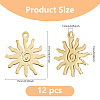 DICOSMETIC 12Pcs Ion Plating(IP) 316L Surgical Stainless Steel Pendants FIND-DC0006-37-2