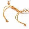 Teardrop Natural & Synthetic Howlite Braided Bead Bracelet BJEW-JB08116-04-5