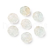 Spray Painted Transparent Glass Beads GLAA-D038-01C-1