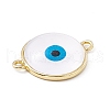 Evil Eye Resin Connector Charms KK-P224-01G-03-3