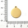 304 Stainless Steel Pendants STAS-H438-05G-02-3