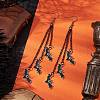 Halloween Themed Bat Alloy Enamel Dangle Earrings EJEW-JE06071-2