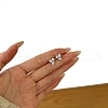 925 Sterling Silver Micro Pave Clear Cubic Zirconia Stud Earrings EJEW-K301-03P-3