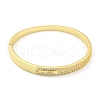 Brass Micro Pave Clear Cubic Zirconia Hinged Bangles for Women BJEW-Z062-14G-2