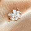 Brass Adjustable Open Cuff Rings for Women RJEW-R021-01P-2