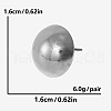 Simple Half Round 304 Stainless Steel Stud Earrings SA7392-1-2