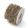 304 Stainless Steel Enamel Link Chains CHS-U003-01G-07-3