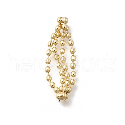 Brass Ball Chain Multi-Strand Connector Charms KK-U061-06G-1