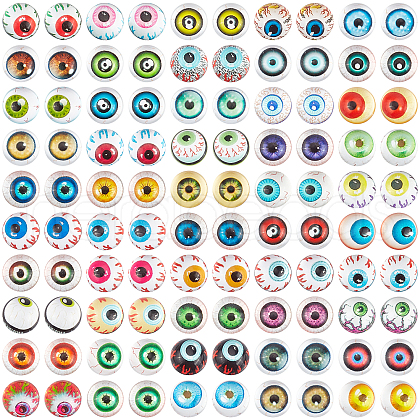   100Pcs Glass Cabochons GLAA-PH0001-80A-1