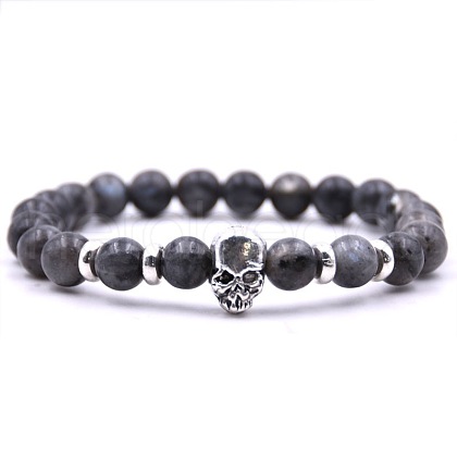 Natural Weathered Agate Stretch Bracelets OR4377-9-1