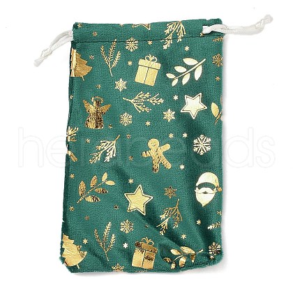 Gold Stamping Christmas Velvet Storage Bags ABAG-Q053-01B-02D-1
