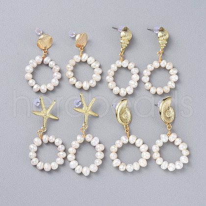 Mother's Day Jewellery Dangle Stud Earrings EJEW-JE03697-1