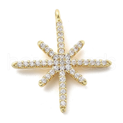 Brass Micro Pave Cubic Zirconia Pendants KK-L228-19G-1