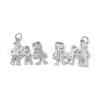 Brass Micro Pave Cubic Zirconia Pendants KK-E068-VB116-1