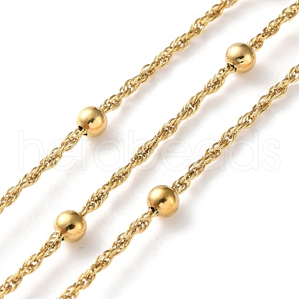 304 Stainless Steel Chains with Beads CHS-F020-12G-1