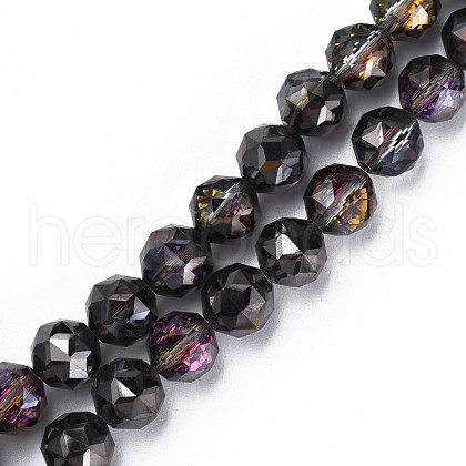 Electroplate Transparent Glass Beads Strands EGLA-N002-34A-G02-1