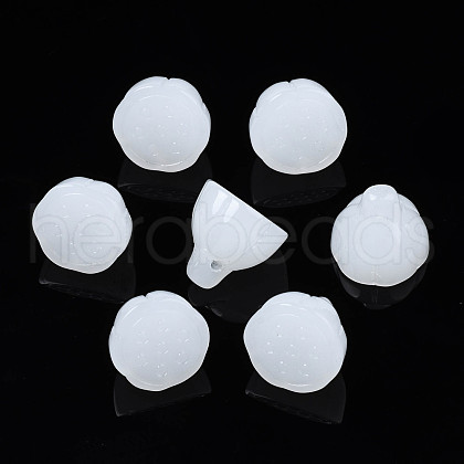 Imitation Jade Glass Charms GLAA-S054-24A-1