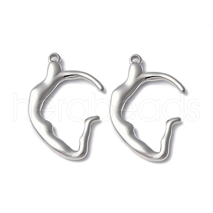 Non-Tarnish 304 Stainless Steel Pendants STAS-C066-28P-1
