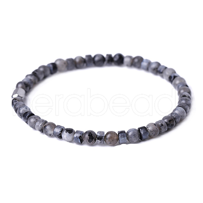 Natural Larvikite Beads Stretch Bracelets for Women Men PW-WG6A9BA-07-1