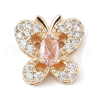 Brass Micro Pave Cubic Zirconia Beads KK-K297-34A-G03-1