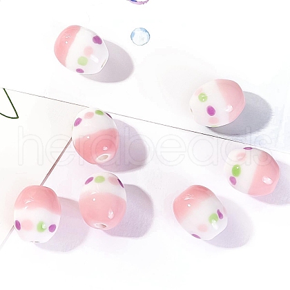 Handmade Porcelain Bright Glazed Beads PW-WG20130-29-1