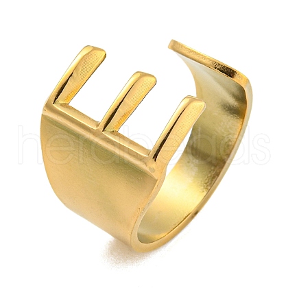 Vacuum Plating 201 Stainless Steel Cuff Rings RJEW-Z032-01G-E-1