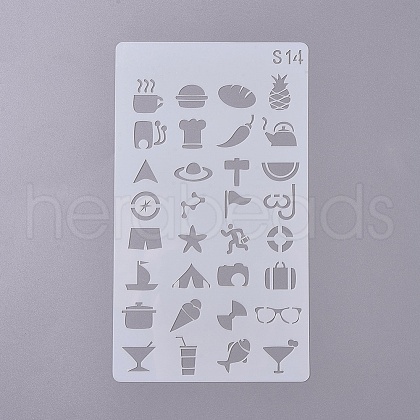 (Clearance Sale)Plastic Drawing Stencil DIY-WH0155-12-1