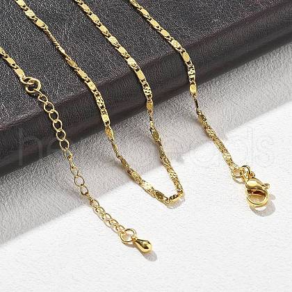 Brass Link Chain Necklaces for Women NJEW-D302-30G-1