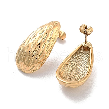 Ion Plating(IP) 304 Stainless Steel Stud Earrings EJEW-K281-19G-1
