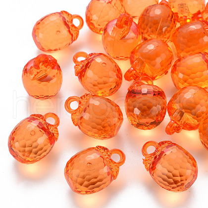 Autumn Theme Transparent Acrylic Pendants TACR-T024-04B-921-1