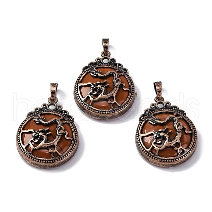Natural Red Jasper Pendants G-A241-02R-14-1