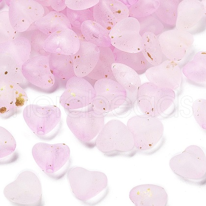 Frosted Transparent Acrylic Beads OACR-F013-04-1
