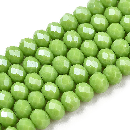 Electroplate Glass Beads Strands EGLA-A034-P8mm-A28-1