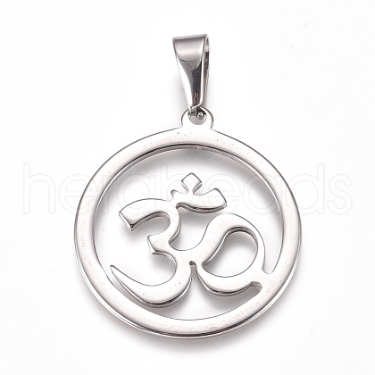 Non-Tarnish Yoga 304 Stainless Steel Pendants STAS-I135-24P-1