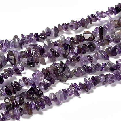 Natural Amethyst Beads Strands Z0RRN-1