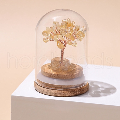 Natural Citrine Chips Tree of Life Decorations TREE-PW0003-24C-1