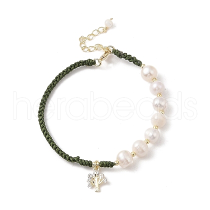 Mother's Day Jewellery Natural Pearl Bead Bracelets BJEW-C068-04G-1