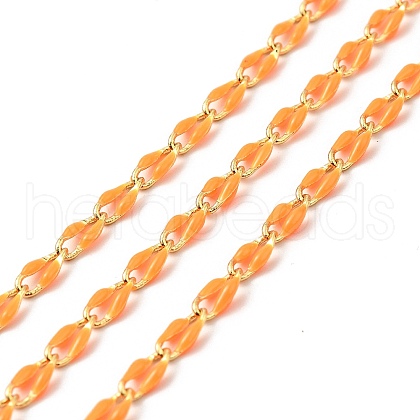 Brass Enamel Curb Chains CHC-C003-13G-08-1