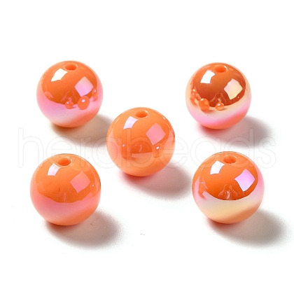 UV Plating Rainbow Iridescent Acrylic Beads X-PACR-D070-01L-1