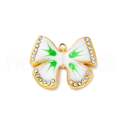 304 Stainless Steel Enamel Pendants STAS-S163-02B-G-1