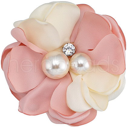 Cloth 3D Flower Brooch Pin JEWB-WH0022-92B-1
