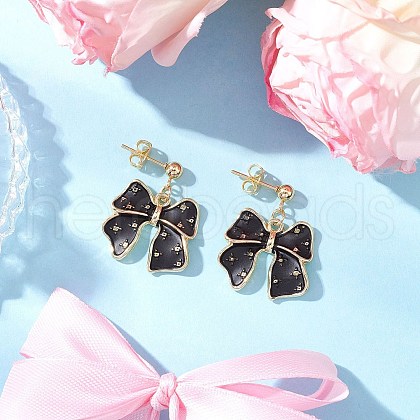 Alloy Enamel Earrings EJEW-JE06449-01-1