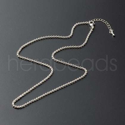 304 Stainless Steel Rolo Chain Necklaces NJEW-JN03543-1