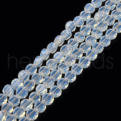 Transparent Imitation Jade Glass Beads Strands GLAA-N052-05A-B07-1