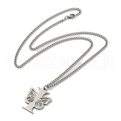 201 Stainless Steel Necklace NJEW-Q336-01I-P-1